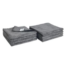 amazon basics Pack of 8 Microfiber Cleaning Cloth | 300 GSM | Ultra Soft | Super Absorbent | Reusable |Grey| 40cm X 40cm image 1