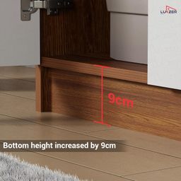 Lukzer Engineered Wood 4 Layer Bookshelf Multipurpose Cabinet for Home, Library, Office Rack with Door Book Shelf Storage Organizer Display Rack (Oak Brown/179 x 60 x 30 cm/MR-020) image 2