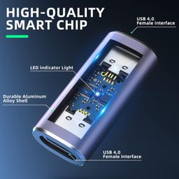 ETZIN USB C Coupler USB C Female to Female Adapter with PD 240W 40 Gbps 8K 60hz Video Compatible for Thunderbolt 4/3, MacBook Pro/Air, USB-C HUB and More Type C Devices-EPL-1079TC. image 2