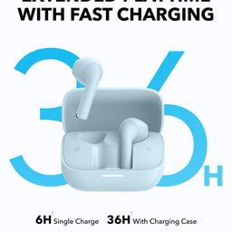 soundcore K20i by Anker, Semi-in-Ear Earbuds, Bluetooth Wireless, 36H Playtime, Fast Charge, Clear Sound, Comfortable Fit, ENC 2-Mic Clear Calls, Custom EQ, IPX5, Bluetooth 5.3, App Control image 4