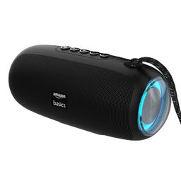 amazon basics B10 10W RMS Bluetooth Speaker with 2000 mAh Battery | Up to 8 hrs of Playback | RGB | Bluetooth 5.3, AUX in, USB & Micro SD Card Connectivity | Type-C Charging (Black) image 1