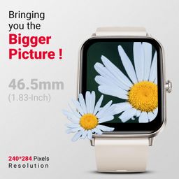 Fire-Boltt Ninja Call Pro Plus Fusion Smart Watch 1.83 inch with Bluetooth Calling, AI Voice Assistance, 100 Sports Modes IP67 Rating, 240 * 280 Pixel High Resolution (Starlight) image 3