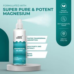 The Body Reserve Magnesium Oil Spray 200ml- Topical Spray Magnesium Oil For Feet, Muscle Relaxation, Deep Sleep Support, Recovery From Cramps, Fitness image 2