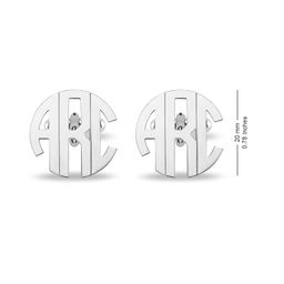 lecalla Personalized Customized Men's Initial Name Monogram Cufflinks image 4