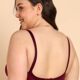 komli Lightly Padded Everyday Minimiser Bra | Full Coverage | Wire-Free Support | Adjustable Straps | Hook & Eye Closure | Plus Size Fit (Pack of 2) image 4