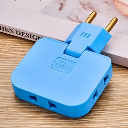 Oblivion 3 in 1 Adapter Plug – 180 Degree Rotatable Wireless Mini Slim Outlet, Foldable EU/US Converter, 2-Pin Rotating Wall Plug for Charging Multiple Devices (Pack of 1) image 2