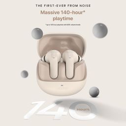 Noise Newly Launched Buds X2 in-Ear Truly Wireless Earbuds with Massive 140H of Playtime, ANC (up to 32dB), Rubberised Finish, Dual Device Pairing, Dual EQ Modes, BT v5.3 (Dune Beige) image 4