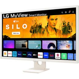 LG 32SR50F MyView Smart Monitor (32", 80cm), FHD IPS Display (1920 x 1080) with webOS, Work & Play Smarter, ThinQ Home Dashboard, AirPlay 2 + Screen Share + Bluetooth, Stylish Design - White image 2