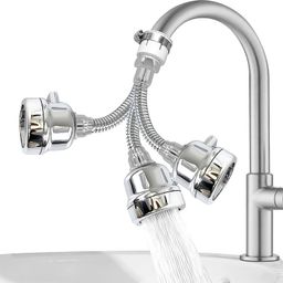 MAPPERZ Universal Spring Faucet Bubbler 360° Swivel Tap Nozzle with Water-Saving Filter Anti-Splash Design, Pressurized Diffuser for Kitchen and Bathroom Faucet’s Efficiency and usability (Pack of 1) image 1