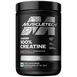 MuscleTech Platinum 100% Creatine Powder (Unflavoured - 250 Gram,83 Serves),Scientifically Researched to Build Muscle - Increase Muscle Power,Boost Strength & Enhance Performance,1 count,83 servings image 1