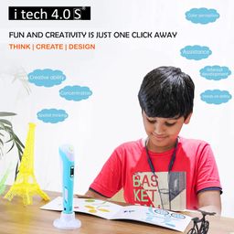 WOL3D Itech (Blue) Magic 3D Pen with 10 in 1 (5M) PLA Filaments for 3D Printing with Speed Control, Advanced Temperature Regulation, OLED Display & Ergonomic Design – Compatible. image 5