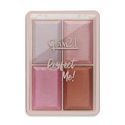 glam 21 Glam21 Perfect Me! Highlighter Palette Blusher |Ultimate Shimmer Formulations | Highly-Pigmented Powder Highlighter With Easy-To-Blend Formula | Weightless Longlasting Illuminating Glow Face Kit| 6gm (Shade-04) image 1
