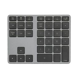 sorandy Bluetooth Number Pad, Wireless Numeric Keypad 35 Keys, Rechargeable Type C Numpad for Laptop Desktop, PC, Notebook, BT5.0 Slim Keys for Data Entry, Financial Accounting image 1