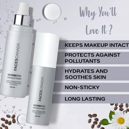 FACESCANADA Ultime Pro Makeup Fixer, 50 Ml | Long Lasting Makeup Setting Spray | Keeps Makeup Intact | Hydrates, Soothes & Refreshes Skin | Hyaluronic Acid & Vitamin E Enriched | No Alcohol image 3