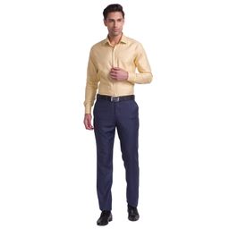 park avenue Men's Polyviscose Blend Checks Pattern Smart Fit Flat Front Formal Trouser image 5