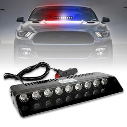 OBEROI'S TRADERS 9 LED Red & Blue Police PCR Strobe Flasher Light With 11 Flashing Mode | Warning & Emergency Lamp Light for All Cars image 1