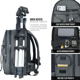 FATMUG Camera Backpack for SLR/DSLR, Lens, Accessories and Tripod Holder with Adjustable Compartments (Multicolor) image 4