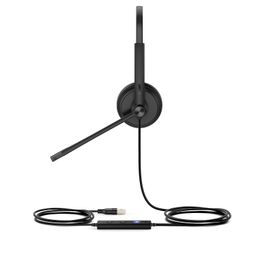 Yealink UH34 Dual with Microphone Wired Headset, MS Certified Teams Integrated, NC Microphone & Passive Noice cancelation Audio, LED Indicator & MS Teams Button (1.2M Cable), Black (1308043) image 3