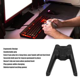Controller Holder Grip, Secure Fixed Ergonomic Design Charging Grip V Shaped LED Indicator Play While Charge for Left Right Game Handle image 2
