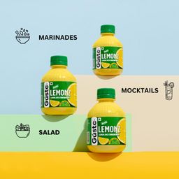 Gusto Foods Yellow Lemon Juice Concentrate - Pack Of 3 (600Ml) | Equivalent To 60 Lemons | Pocket Bottle Hassle Free | Ideal For Daily Use In Cooking & Beverages | Lemon Zest In Every Drop, 0.77 Kg image 4