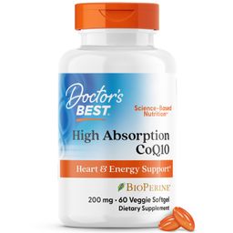 Doctor's Best High Absorption COQ10 with Bioperine 200 mg 60 Softgels image 1