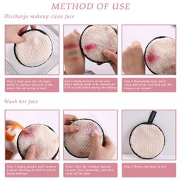 mobfest MobFest® 2 Pcs Reusable Microfiber Makeup Remover Pads, Washable Face Deep Cleansing Round Puff Cloth Towel for Mascara, Eye Shadow, Foundation, Eyeliner, Lipstick, For All Skin Types (2) image 5