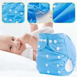 Flere Reusable Baby Cotton Cloth Diapers - Adjustable & Washable with Insert Pads for 0-3 Years | Soft, Waterproof & Eco-Friendly (Multicolor, Pack of 5), 1 count image 4
