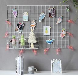 GreenUniverse Grid Photo Frame for Wall Clip Holder Photo Frame,Multi Functional Creative Mesh Wall Grid-Package: 1pc Frame (White, 45cm x 65cm) image 4