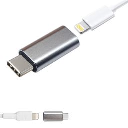 yellowcult Lightning Female to USB C Male Adapter for iPhone iPad Air Samsung Laptops Wall Chargers Support 27W Fast Charging & Data Transfer,Type C Charger Connector Cable,Not for Audio/OTG,Silver image 1