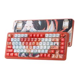 Redragon K673 PRO SE 75% 81 Keys Wireless Gasket RGB Gaming Keyboard, 3-Mode Anime Mechanical Keyboard w/Hot-Swap Socket, Dedicated Knob Control & 5-Layer Noise Dampening, Custom Hi-Fi Linear Switch image 1