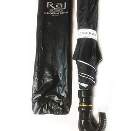 k c paul & sons KC Paul & Sons Raj 2 Fold Black Polyester Umbrella image 4