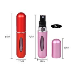 bestaqua Travel Perfume Refillable Atomizer Containers, Portable Spray Bottle, Mini Size Bottle, Scent Pump Case, Empty Fragrance Spray for Traveling and Outgoing 5ml (2Pcs) image 3