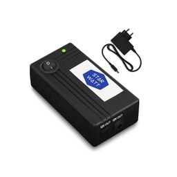 starwatt Mini UPS for 2 Routers | Dual Output 12V ≤ 1A + 12V ≤ 1A or (One Output 12V ≤ 2A) | Uninterrupted Power Backup for All Brand Wi-Fi Router + ONU/Modem + Router Setup | 3-6 Hours Backup image 1