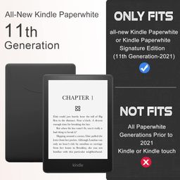 cenxi Case with Stand for Kindle Paperwhite 11th Generation 6.8" and Signature Edition 2021 Released, Durable PU Leather Cover with Auto Sleep Wake, Card Slot, Hand Strap Feature image 2