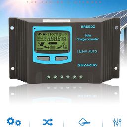 REES52 20A Solar Charging LCD Display and Controller 12V/24V Solar Panel Battery Charging Regulator Temperature Display Automatic Adjust Switch Overload Protection image 3