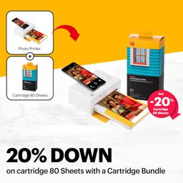 KODAK Dock Plus 4Pass Instant Photo Wireless Color LED Printers (4X6 Inches) + 90 Sheets Bundle, White image 2