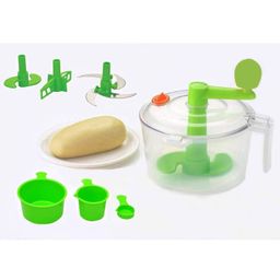 ghanu 3 in 1 Chop & Churn Food Processor Non-Electric Ata Maker | Dough Maker, Atta Maker Machine, Roti Maker for Home Kitchen Dough Kneader, Vegetble Cutter image 1