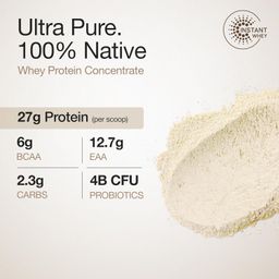 Wellbeing Nutrition Whey Protein Concentrate 1kg Unflavoured | 27g Protein, 6g BCAA | 4B CFU Probiotics & Digestive Enzymes | Fast Absorbing, No Bloating, Easy to Digest | Faster Muscle Recovery image 2