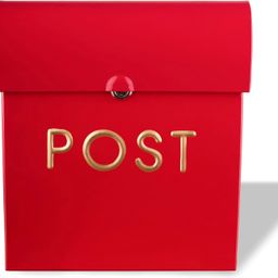 generic Velgo Hub Letter Box Wall Mounted Letterbox with Easy Access with Lock for Outdoor Use - Weatherproof and Durable Mailbox, Easy Installation, Strong Construction, Perfect for Homes and Offices (Red) image 2