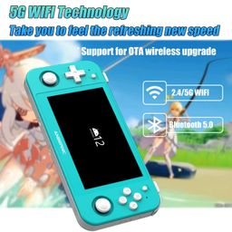 New World Anber-nicRG505 Android 12 Portable Game Console, Unisoc Tiger T618, 128GB Support 3172 Games, Gyro Sensor and 4.95" OLED Touchscreen, Support PS2 /PSP game also turquoise colors image 2
