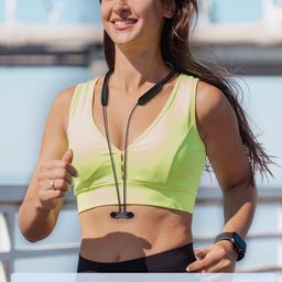 Bouncefit Bluetooth Wireless Neckband, 42 Hours Continuous Playback Battery, Fast Charge, IPX7, Dual Pairing, Low Latency, Active Noise Cancellation, Magnetic Earbuds with Mic Earphones (Red) image 5