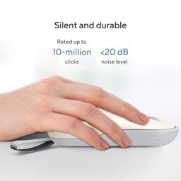 ASUS Marshmallow Md100 USB Mouse, Silent Button, Up to 1600 Dpi, Dual-Mode Connection, with Newtro Green Cover, (Astro Beige) image 4