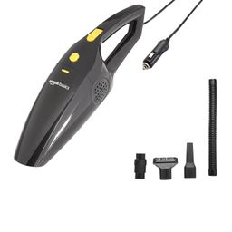 amazon basics Portable Handheld Car Vacuum Cleaner with 3000Pa Powerful Suction,4.5 M Cord,Reusable Triple Hepa Filter for Deep Cleaning(Wet and Dry),Black,350 Milliliters image 1