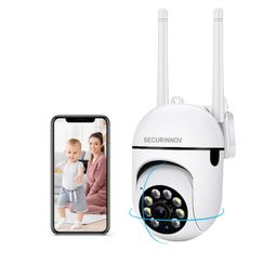securinnov Full HD 1080p 4MP FHD WiFi Indoor Mini Ptz Security Camera with Color Night Vision, 360° Ptz Rotation, Motion Tracking, Two Way Audio and Multi Users View (Mini Ptz) image 1