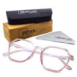 Peter Jones Square Computer Glasses for Women/Girls with Zero Power Blue Light Blocking Glare Lenses (SIZE MEDIUM) AG5196 image 5