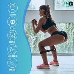 HOMEGALLEY Resistance Bands for Exercise Mini Loop Band for Gym Booty Toning Exercise Resistance Bands Set Elastic Band Stretch Band for Workout Natural Latex Theraband Elastic, Multicolor image 5