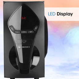 ZEBRONICS BT7591RUCF 5.1 Home Theater Speaker with 5.25" Subwoofer, 95W RMS Powerful Bass, Bluetooth 5.0, Wall Mount, AC-3 Surround Sound, Dual Mic Input, Remote Control & LED Display image 3