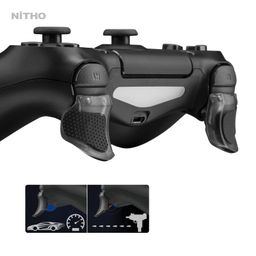 NiTHO FPS Gaming Kit for PS4 Controller, Customizing Enhancers Kit with 3 Sizes of Thumb Grip Caps, Ergonomic Triggers and Stickers, Analog Mini-Stick Precision Rings, Accessories for PS4 - Black image 3