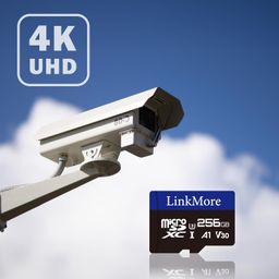 LinkMore XV13 256GB MicroSD Memory Card, MicroSDXC A1 UHS-I U3 V30 Class 10, Read Up to 95MB/s, Write Up to 65MB/s, SD Adapter Included image 2
