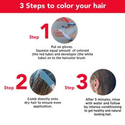 Revlon Top Speed Hair Color for Men Natural Black | Infused with Mother of Pearl and Ginseng Root extract for Intense Conditioning | 100% Grey Coverage in 5 Minutes | Shiny & Nourished Hair image 3